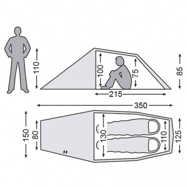 Nordisk - Halland 2 PU - 2-Personen Zelt