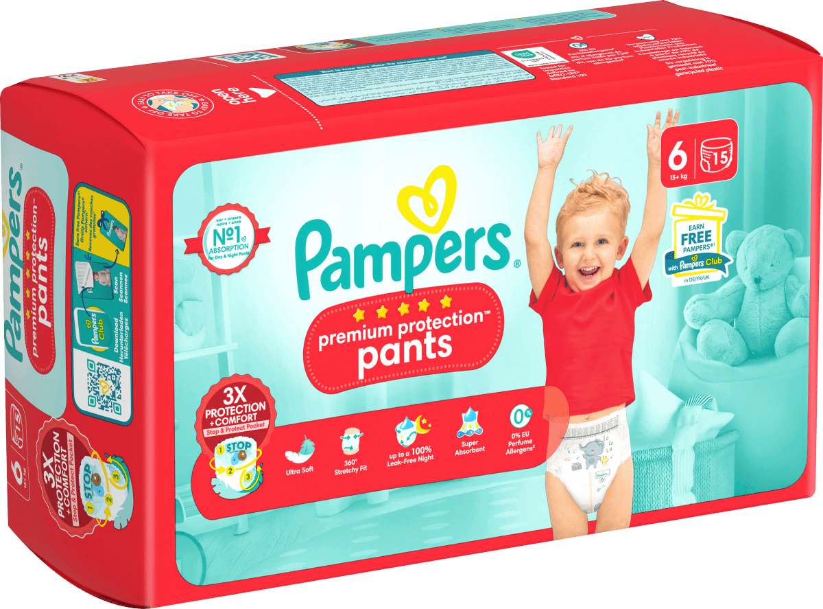 Baby Pants Premium Protection Gr. 6 Extra Large (15+ kg), 15 St