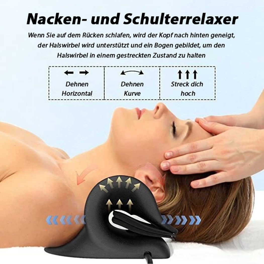 Nackenstützkissen Nacken- und Schulterentspanner, Airbag-Traktionskissen aus PU-Schaum, TUABUR