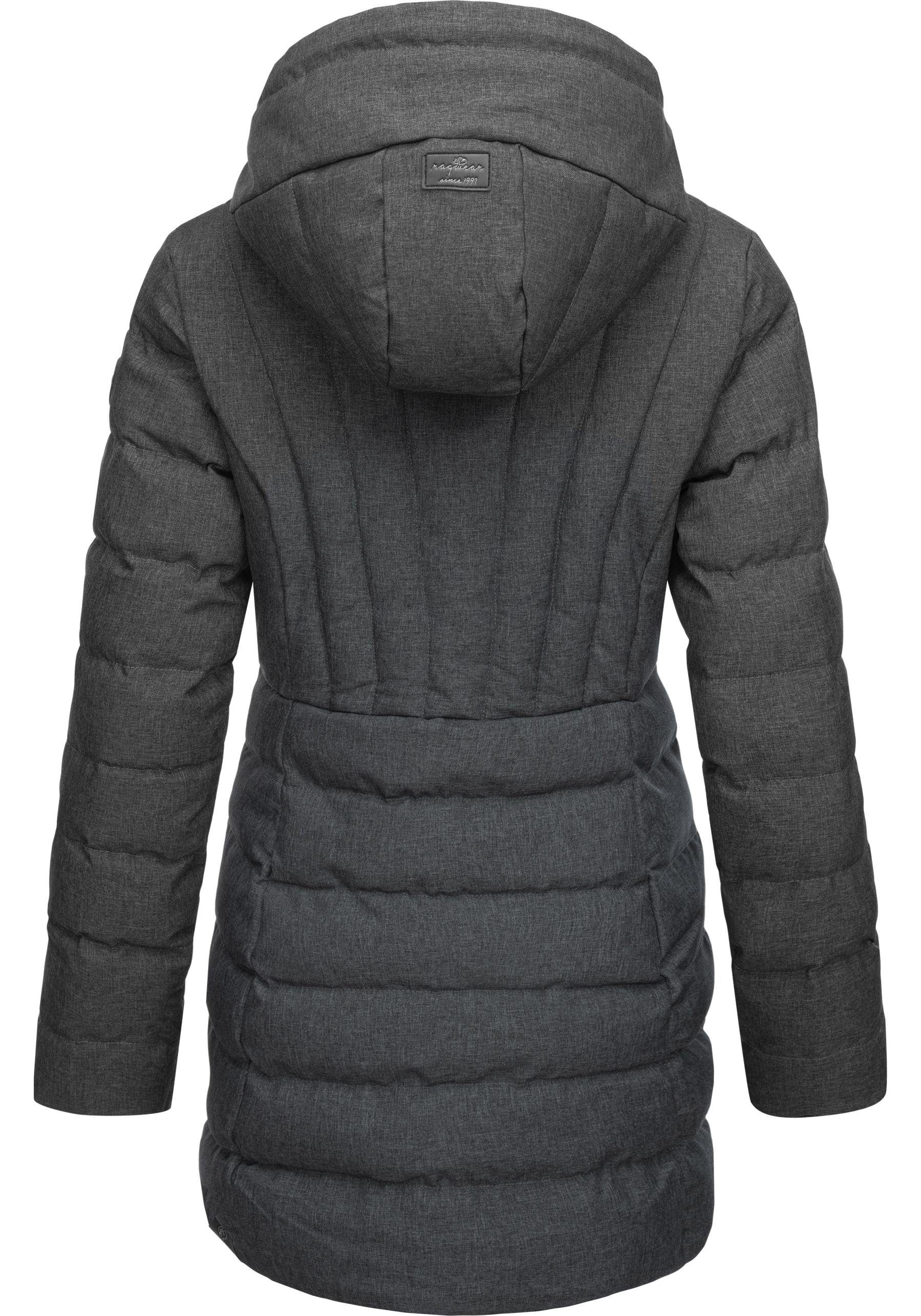 Ragwear Kurzmantel Ashanta stylischer, gesteppter Winterparka mit gefütterter Kapuze