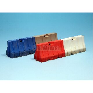 Modern 6ft Plastic Jersey Barrier Set 1/35