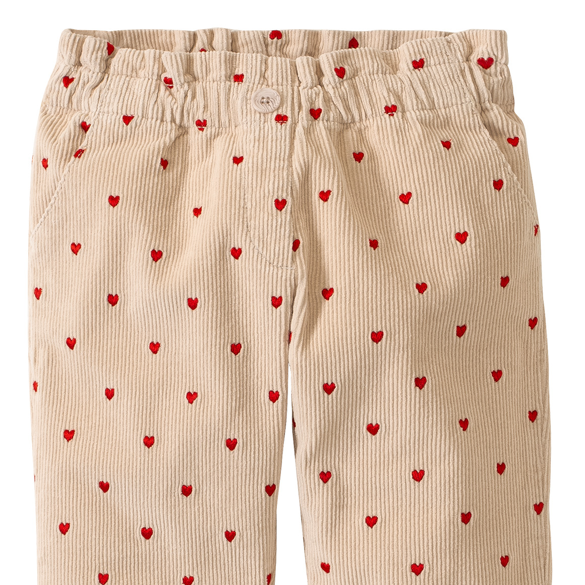 Mädchen Cordhose mit Herzchen allover