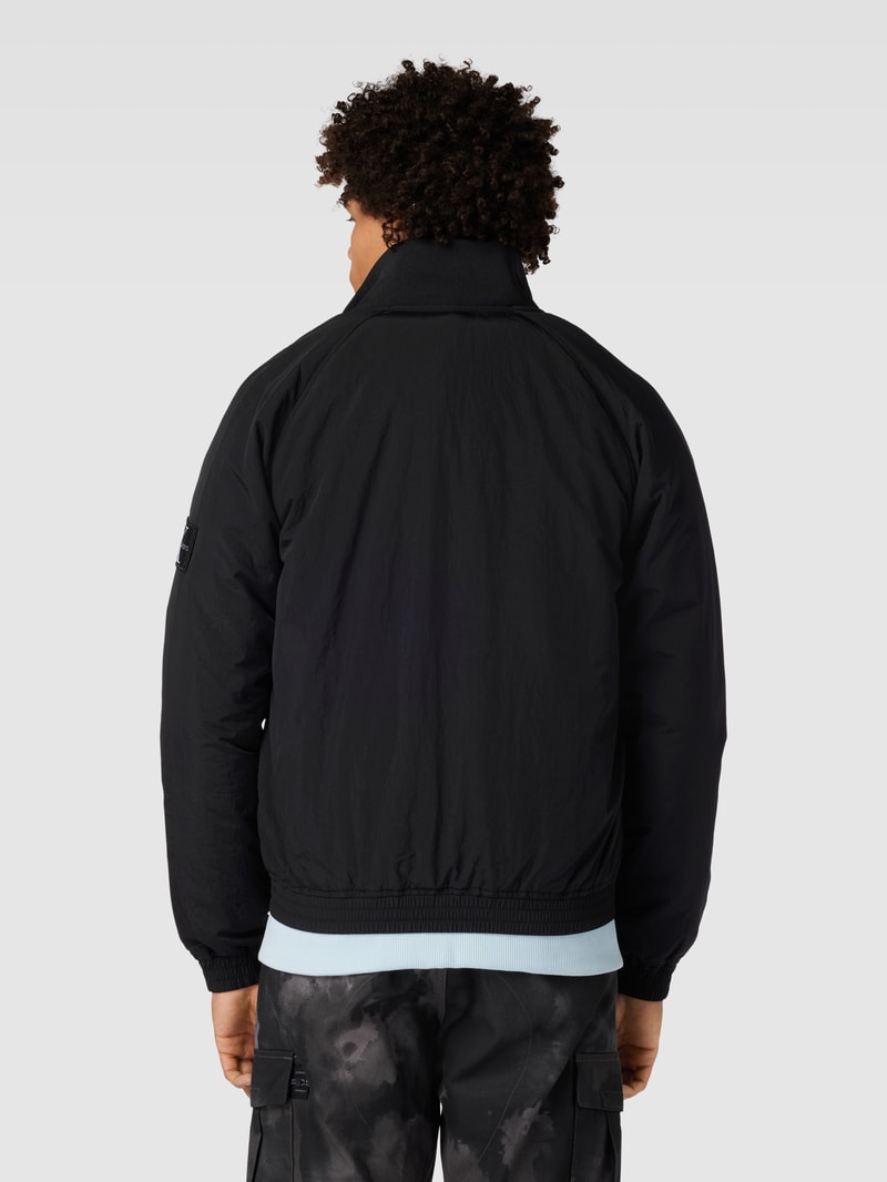 Blouson mit Logo-Print und Eingrifftaschen in black