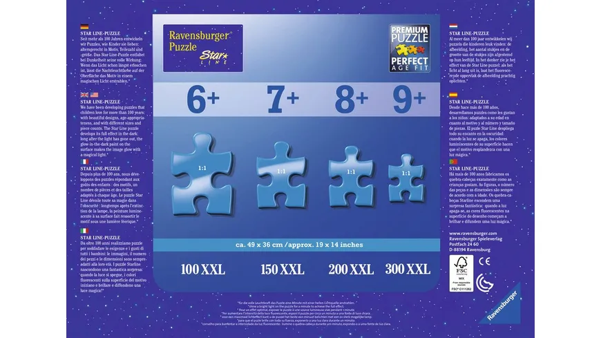 Ravensburger Puzzle - Leuchtpuzzle - Magische Feennacht, 200 Teile