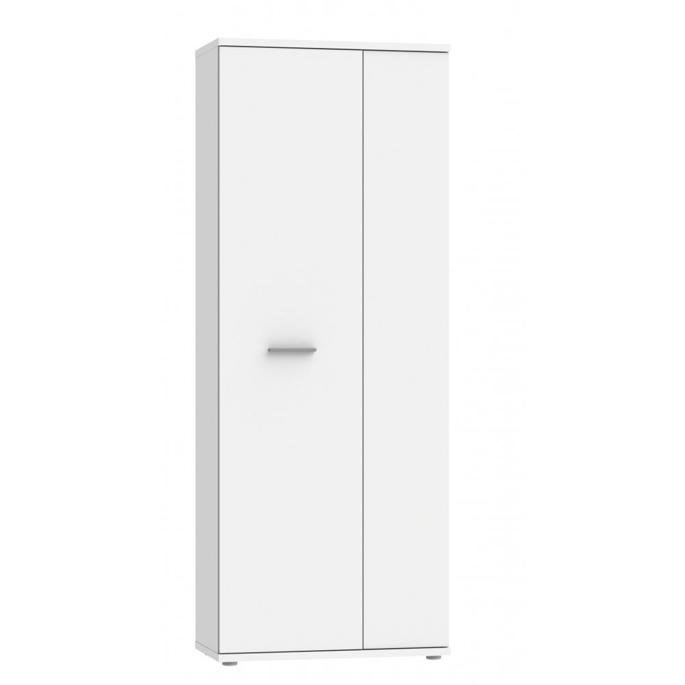Forte Möbel Mehrzweckschrank Schuhschrank Stauraumschrank Aktenschrank Bücherregal in Weiß