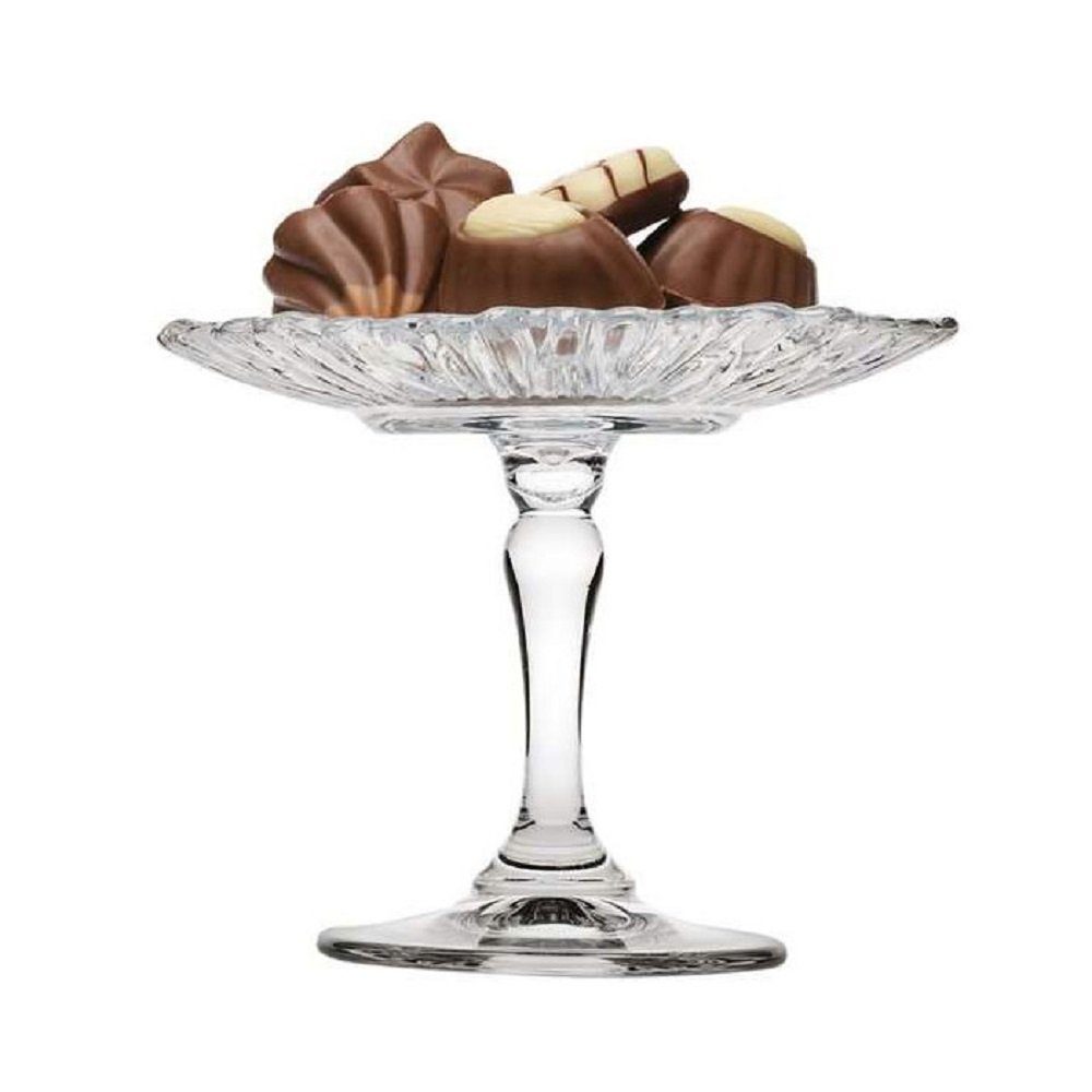 Pasabahce Kuchenplatte Mini Patisserie Platte mit Fuß, Höhe ca. 10,2 cm, Kuchen/Gebäck Platte