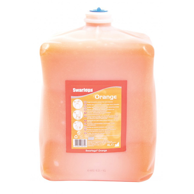 Limpiador de manos Swarfega SORC4LTR color naranja, 4 litros