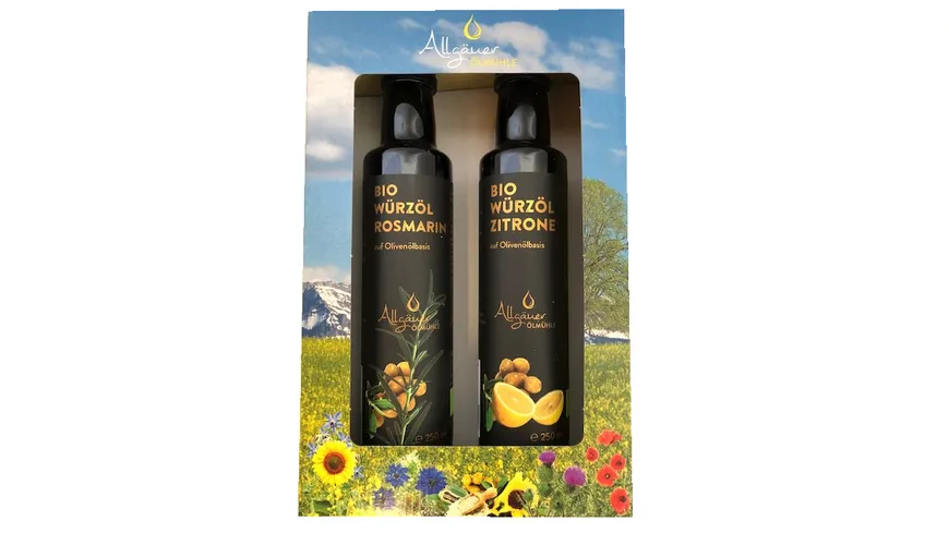 Allgäuer Ölmühle Bio Genießerbox Würzöl 2x250 ml