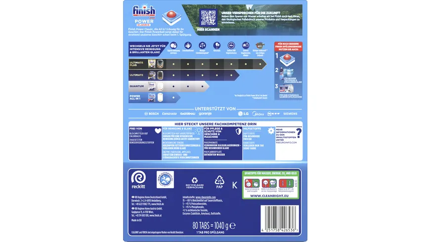 Finish Powerball Classic Spülmaschinentabs Maxi Pack