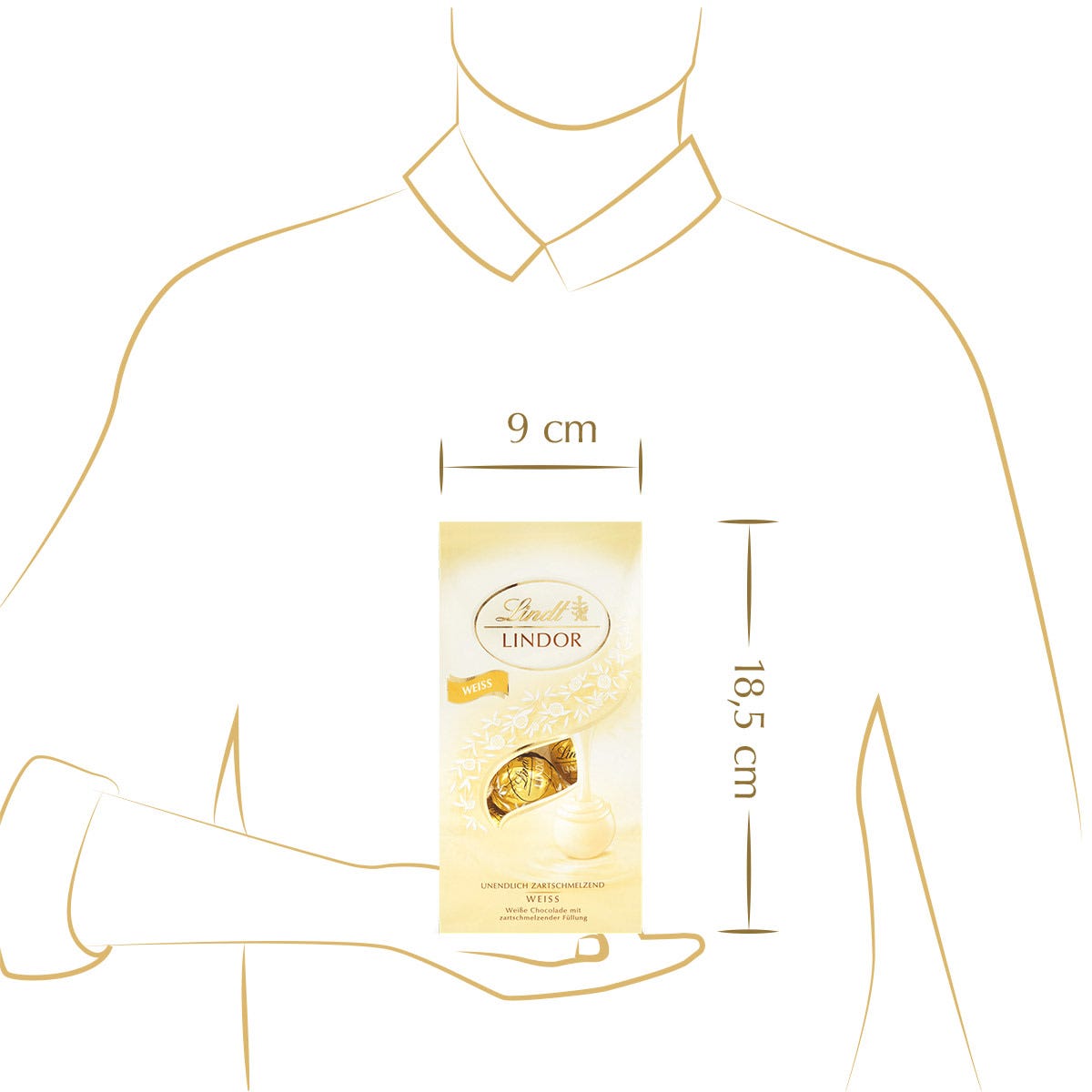 LINDOR Kugel Beutel Weiß, 136g