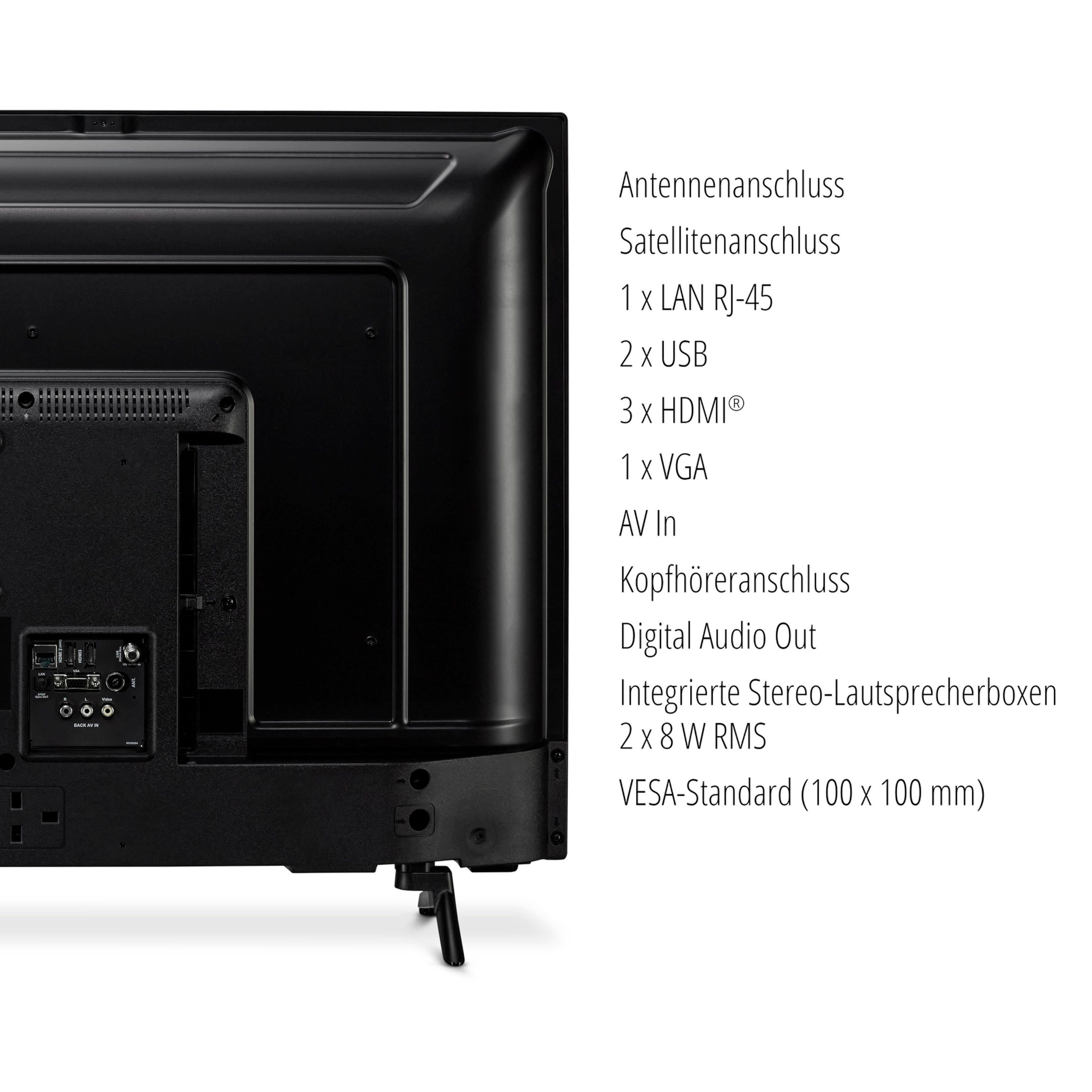 Medion® MD30019 LED-Fernseher (100.3 cm/39.5 Zoll, 1080p Full HD, Smart-TV, Full-HD Display 60Hz, MD30019)