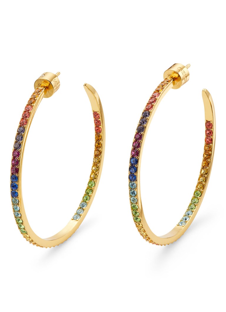Orecchini a cerchio arcobaleno di Kurt Geiger con cristalli