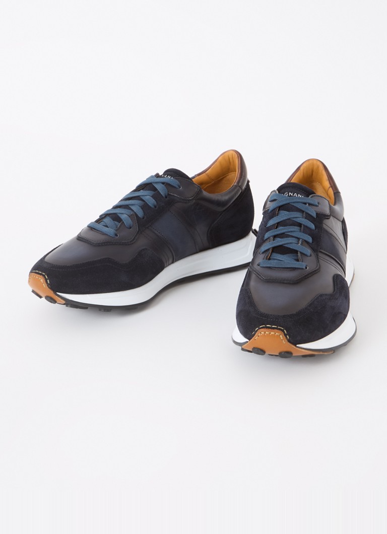 Baskets en cuir Magnanni Romero III avec détails en daim