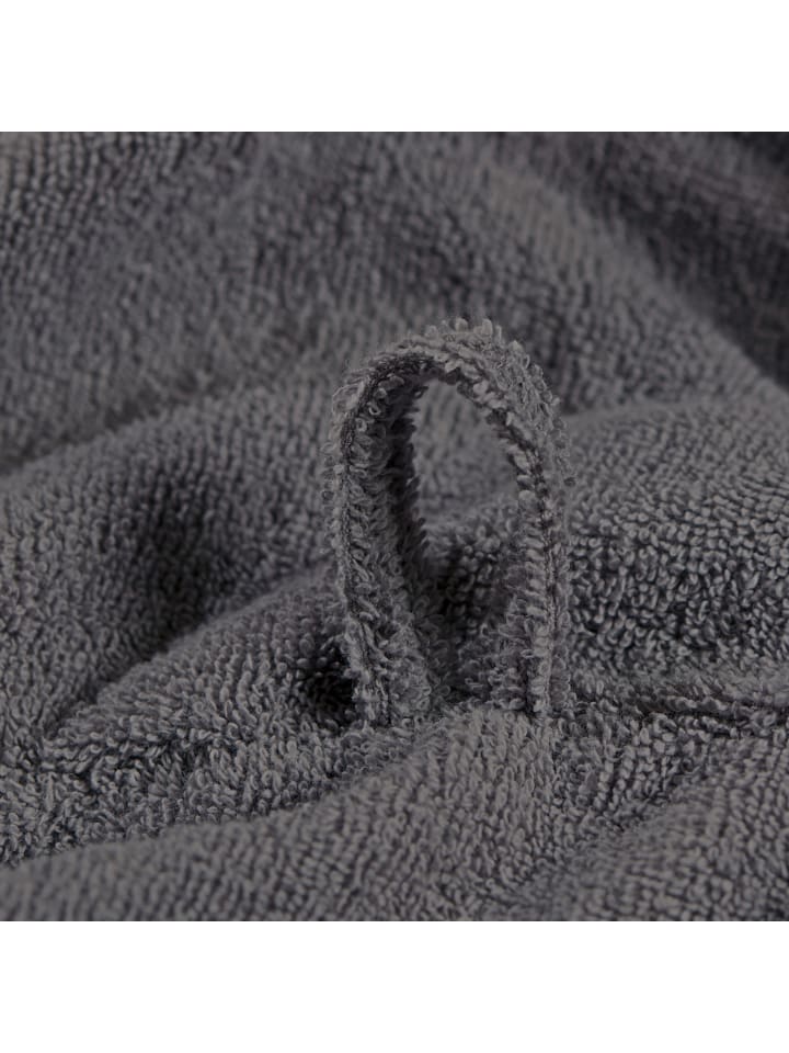REDBEST Frottier Unisex-Bademantel mit Kapuze Chicago in anthrazit günstig kaufen