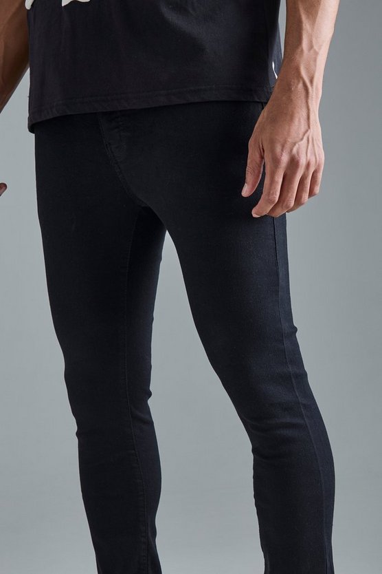Skinny Stretch Schlagjeans in True Black