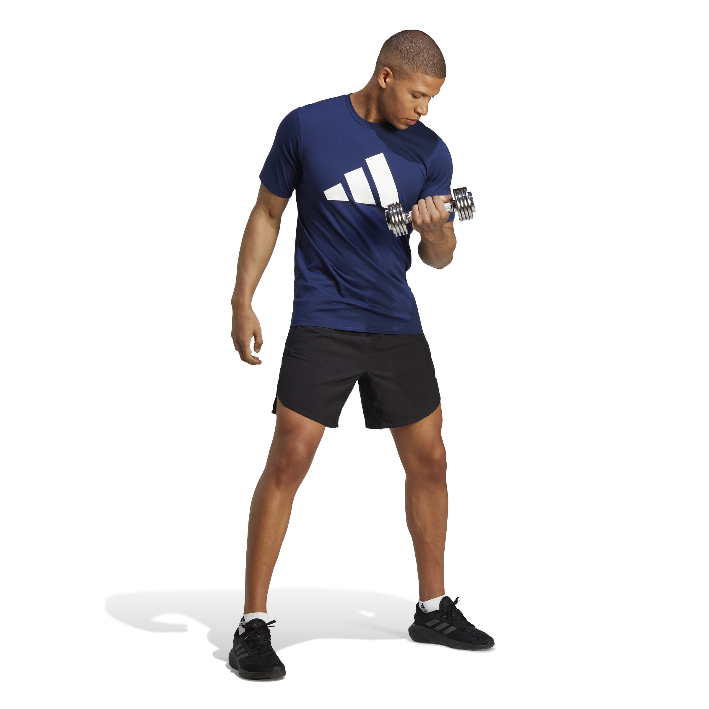 Training Essential Feel Ready Logo T-Shirt Herren - Dunkelblau, Weiß
