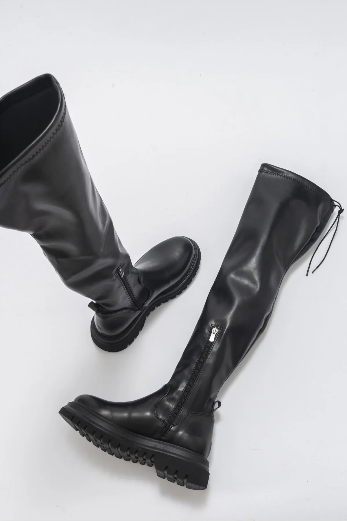 LuviShoes  Chip Black Laptop-Stiefel für Damen