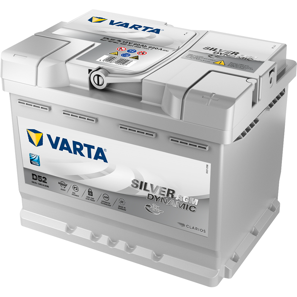 VARTA Silver Dynamic AGM Autobatterie speziell für Start-Stop-Technologie, E39, 570 901 076, 70 Ah, 760 A - ATU