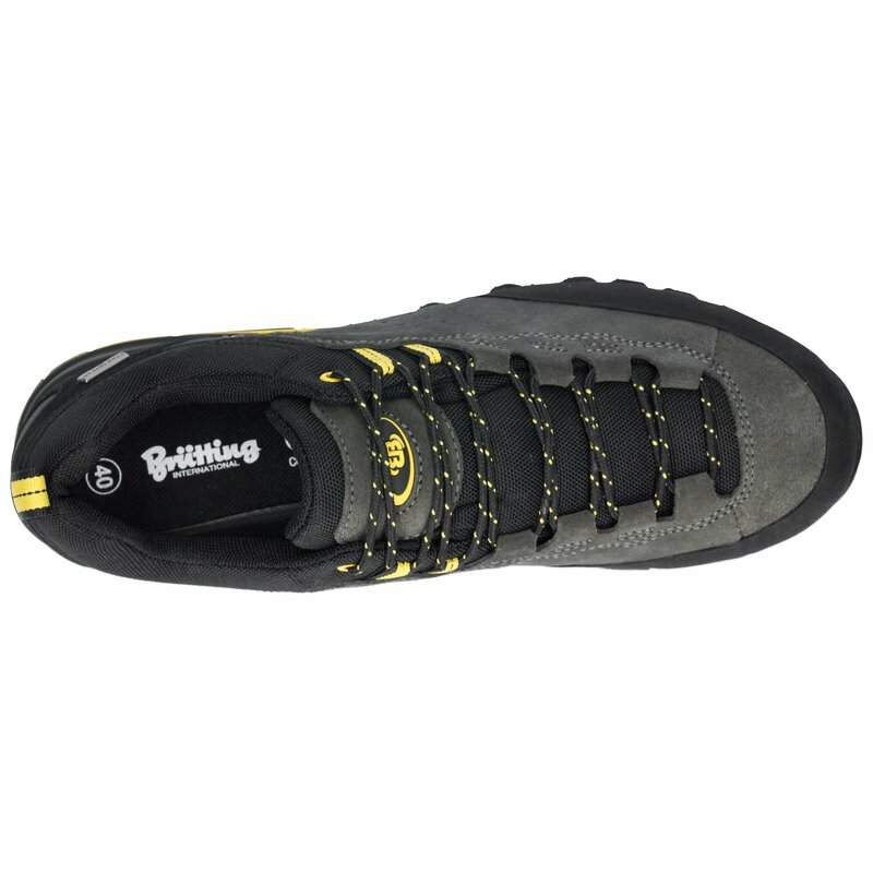 Brütting Makalu grau mit gelben Herren Wanderschuhe