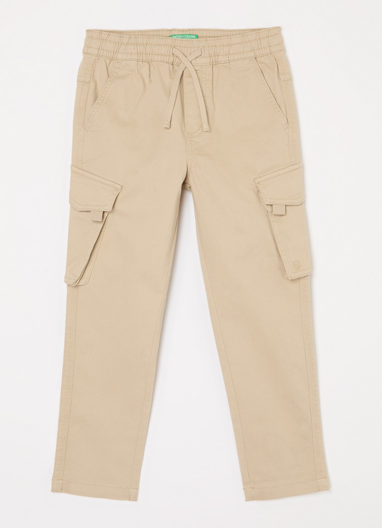 Pantaloni cargo Benetton cu logo brodat