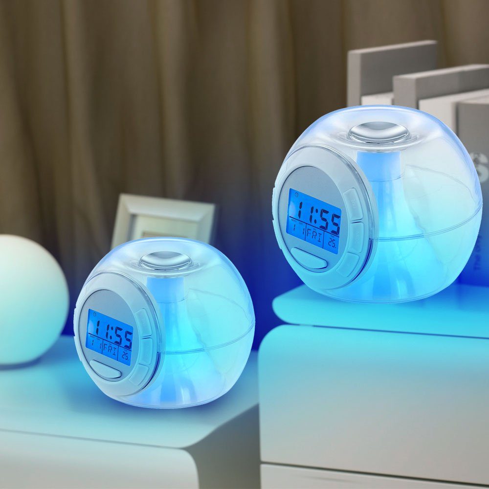 EGLO Radio (Eleganter LED Wecker Nacht Tisch RGB Uhr Farbwechsel Natur Töne Eglo)