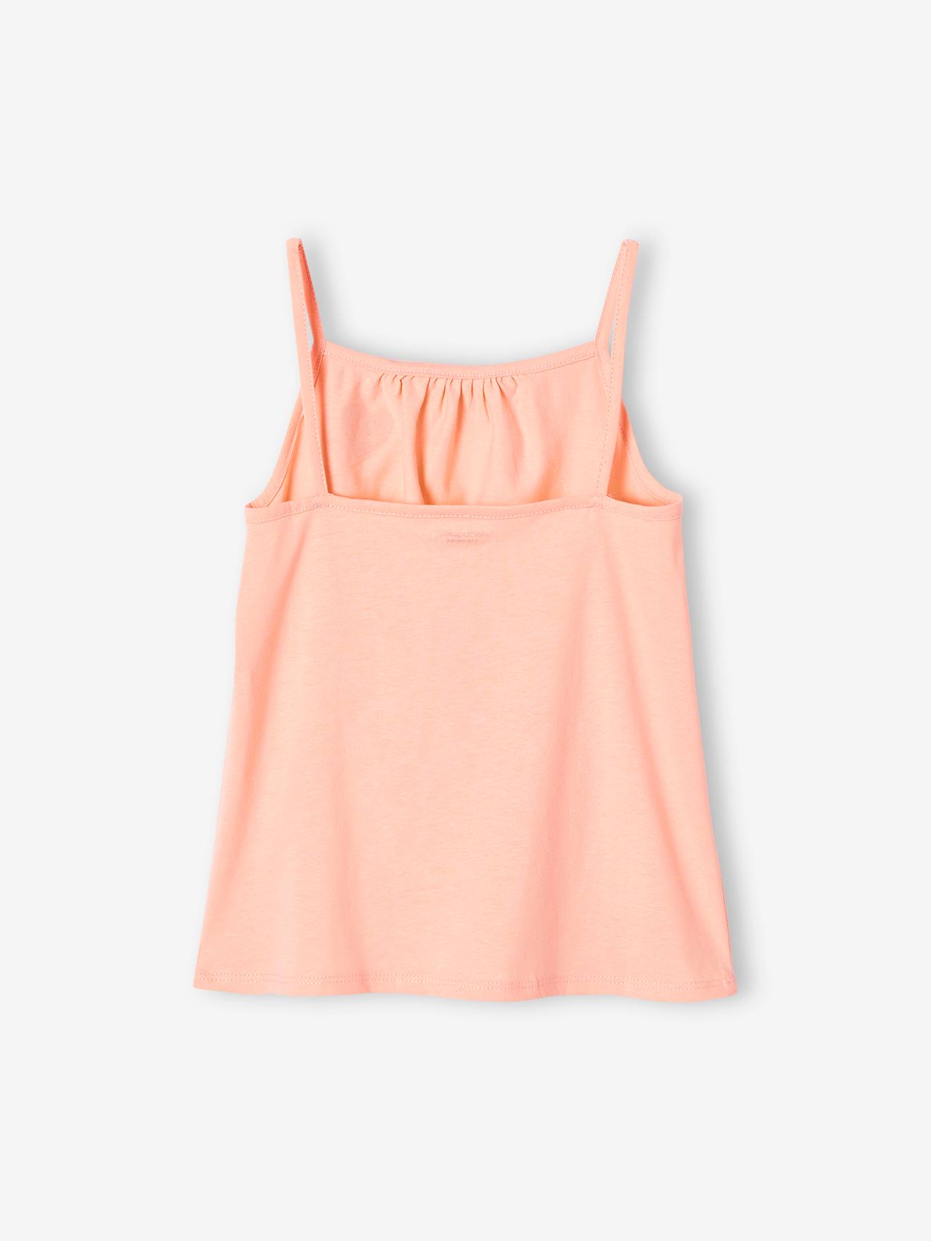 Lot de 3 débardeurs Basics à fines bretelles fille framboise