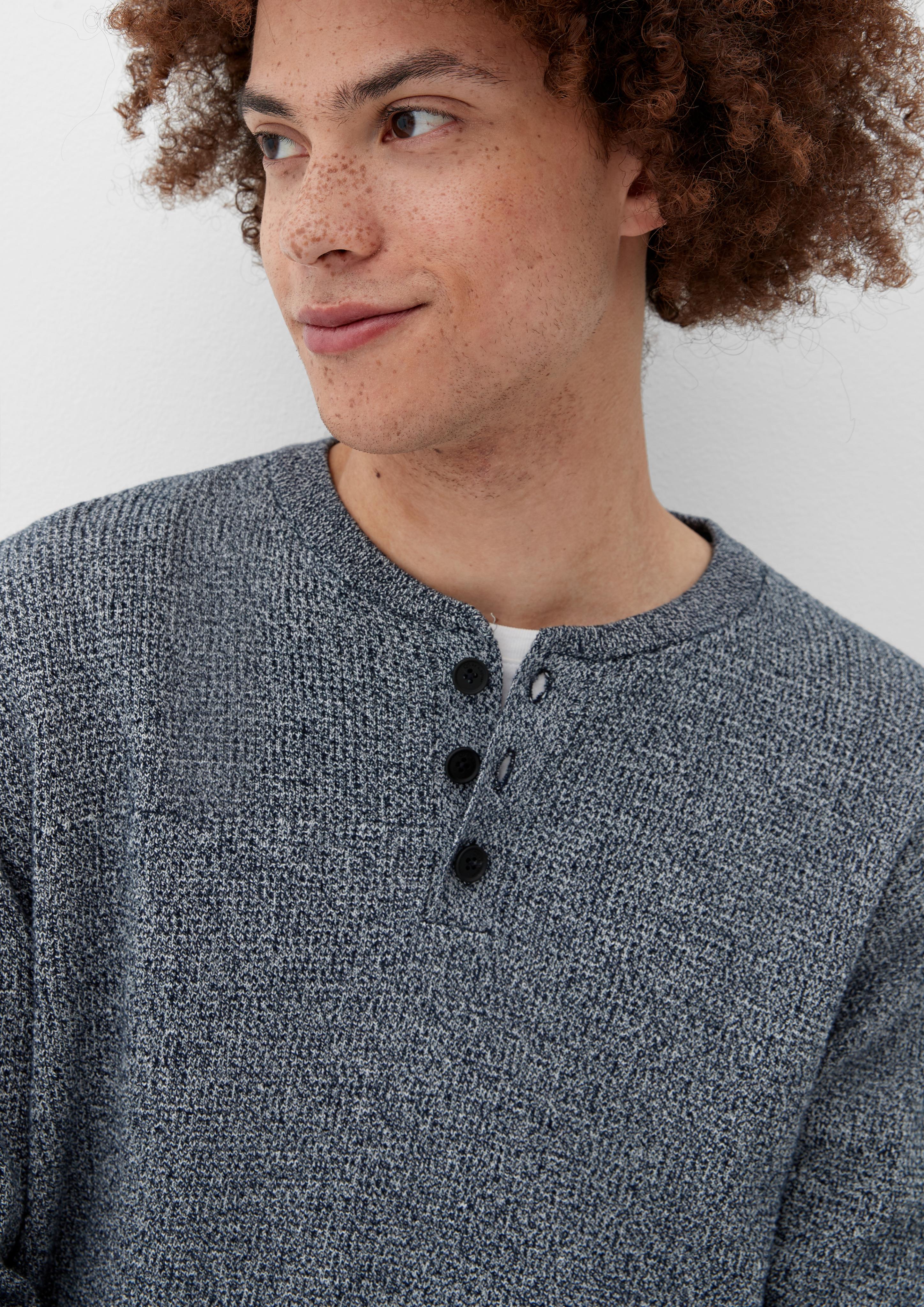 Strickpullover mit Henleyausschnitt  2123353-59W0