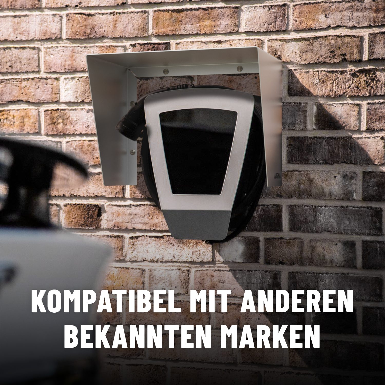 ABSINA Edelstahl Dach für Wallbox - Abdeckung für Wallbox - Wetterschutzdach Elektroauto-Ladestation-Halterung