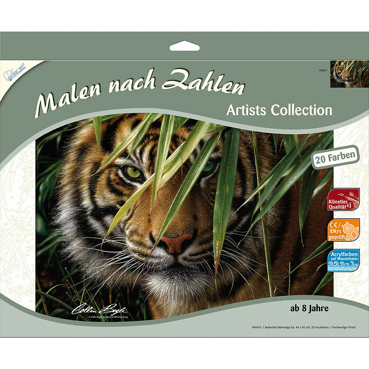 Malen nach Zahlen Artists Collection Tiger 40 x 30 cm
