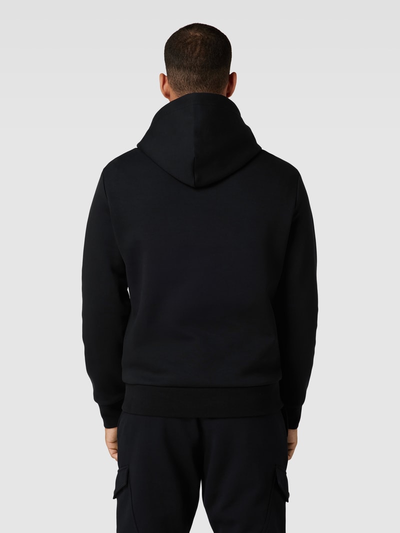 Hoodie mit Label-Stitching in schwarz