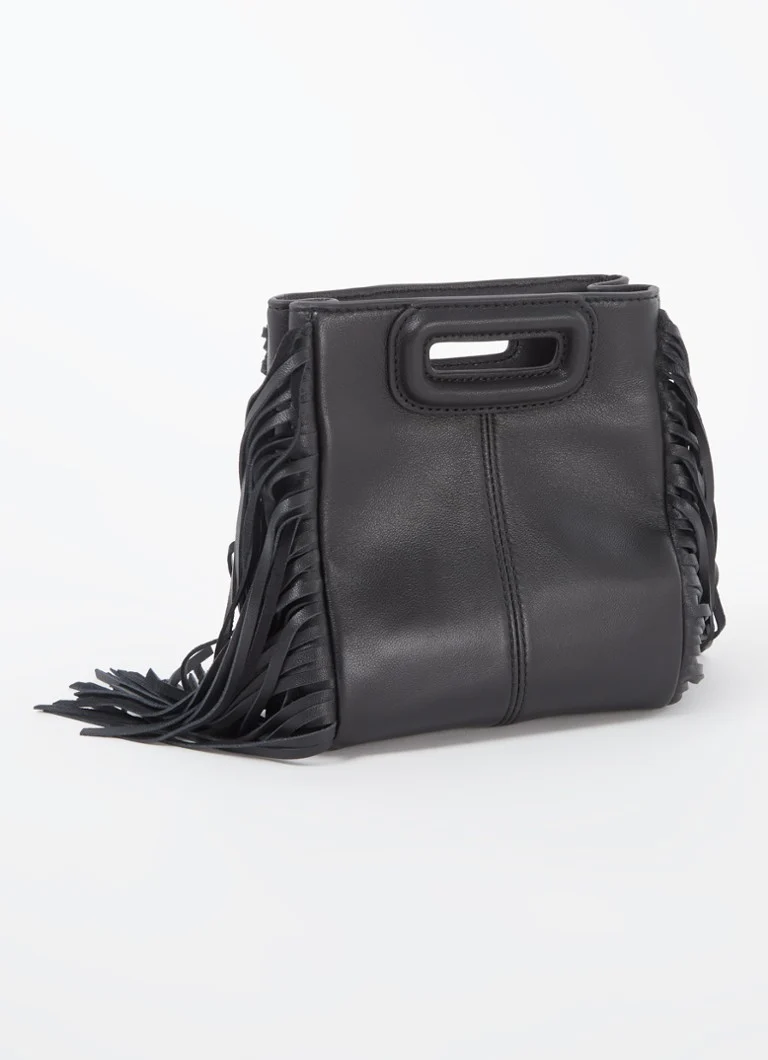 Maje sheepskin crossbody bag with detachable shoulder strap
