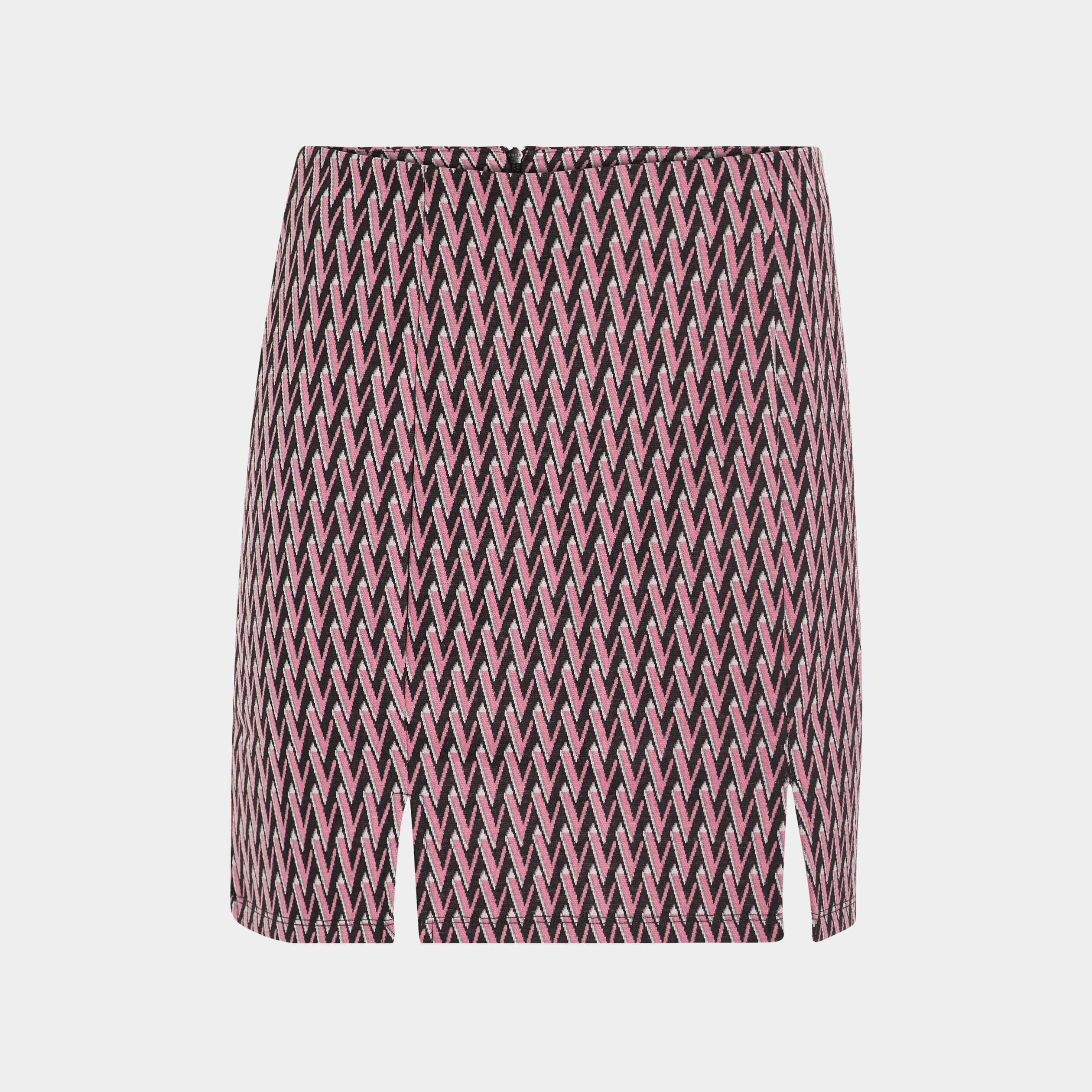 Jupe droite fendue rose femme | La Halle