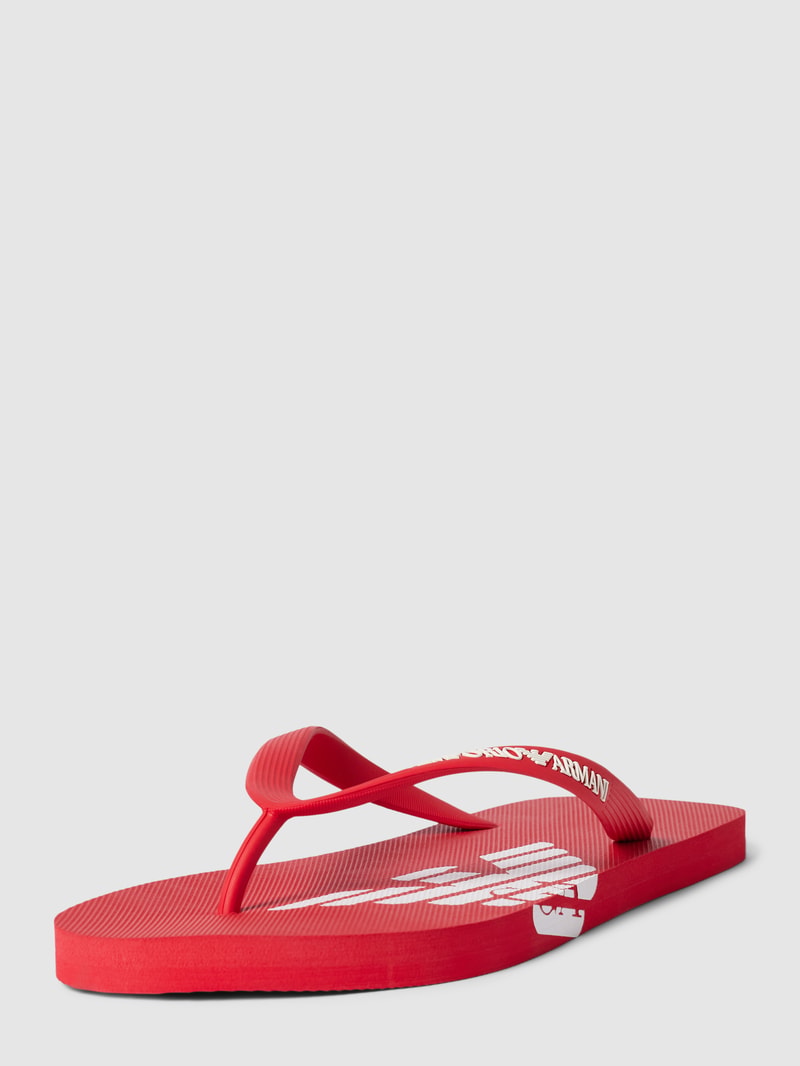 Zehentrenner mit Label-Details Modell 'Basic' in rot
