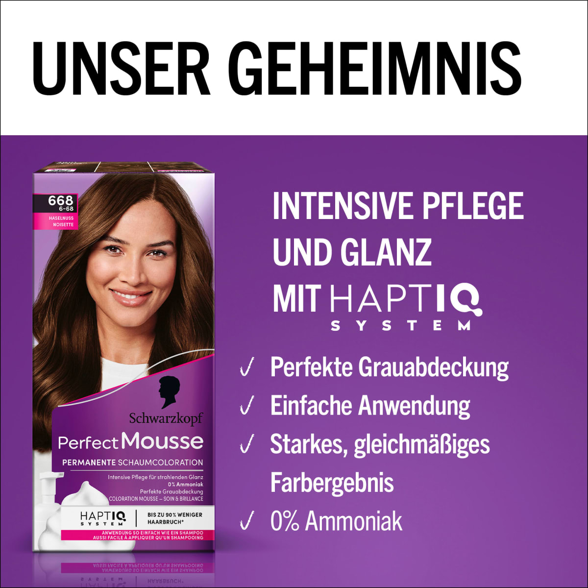 Haarfarbe Schaum 668 Haselnuss, 1 St