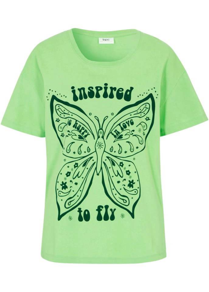 T-Shirt mit platziertem Druck aus Bio-Baumwolle