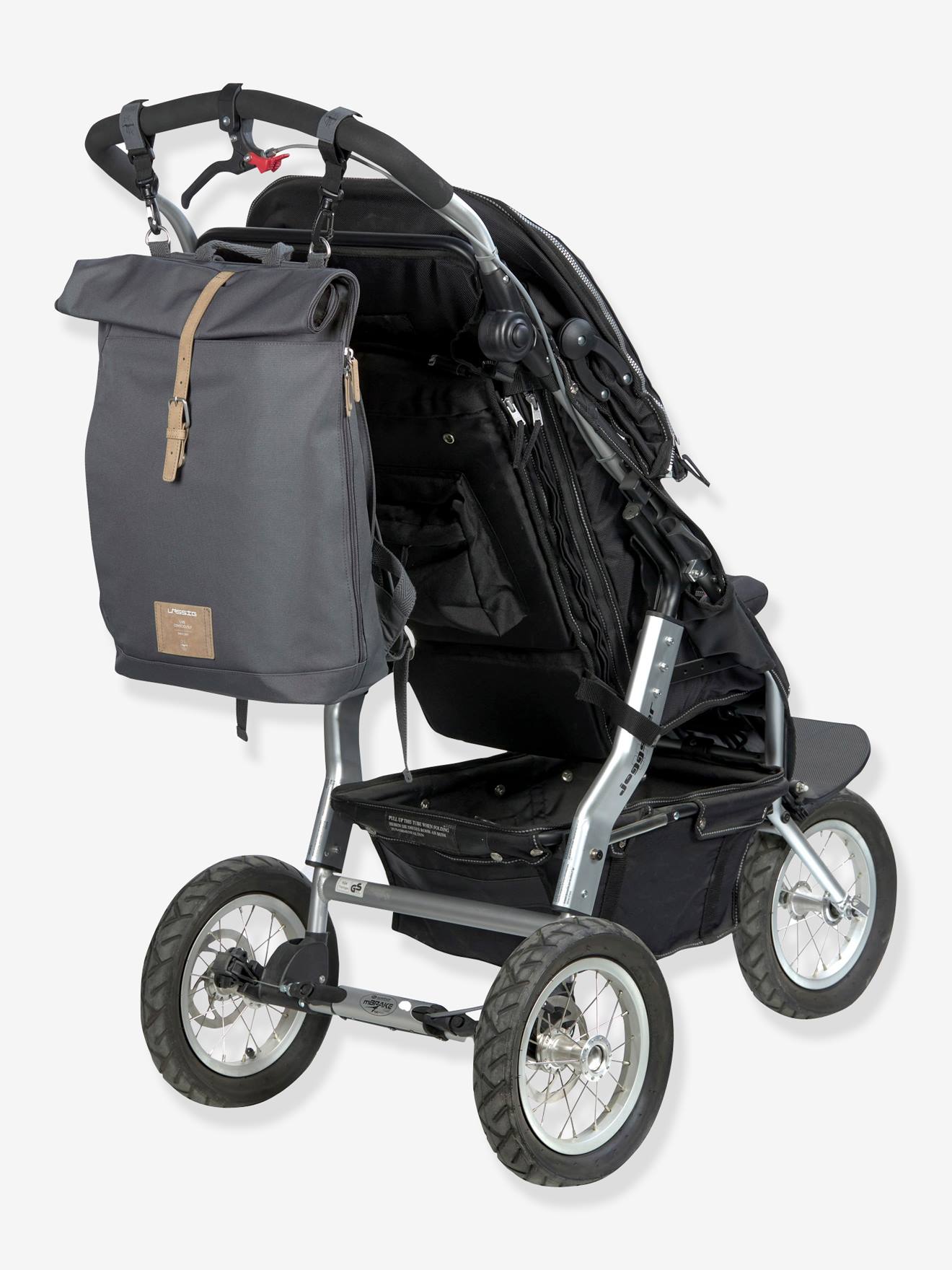 Sac à dos à langer Green Label LÄSSIG Rolltop gris anthracite