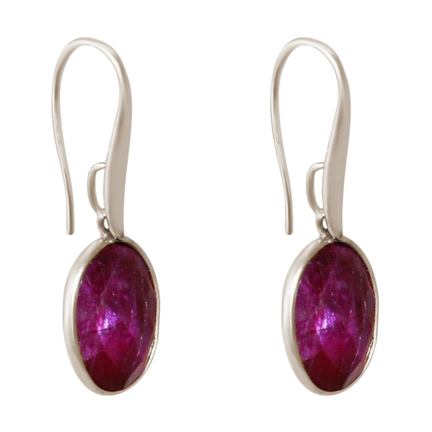 Ohrringe 'OVAL Rubin'