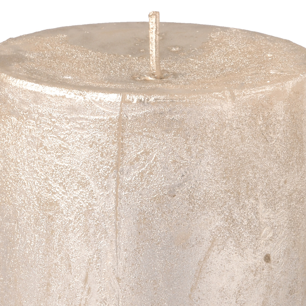 2 kleine Kerzen im Metallic-Look