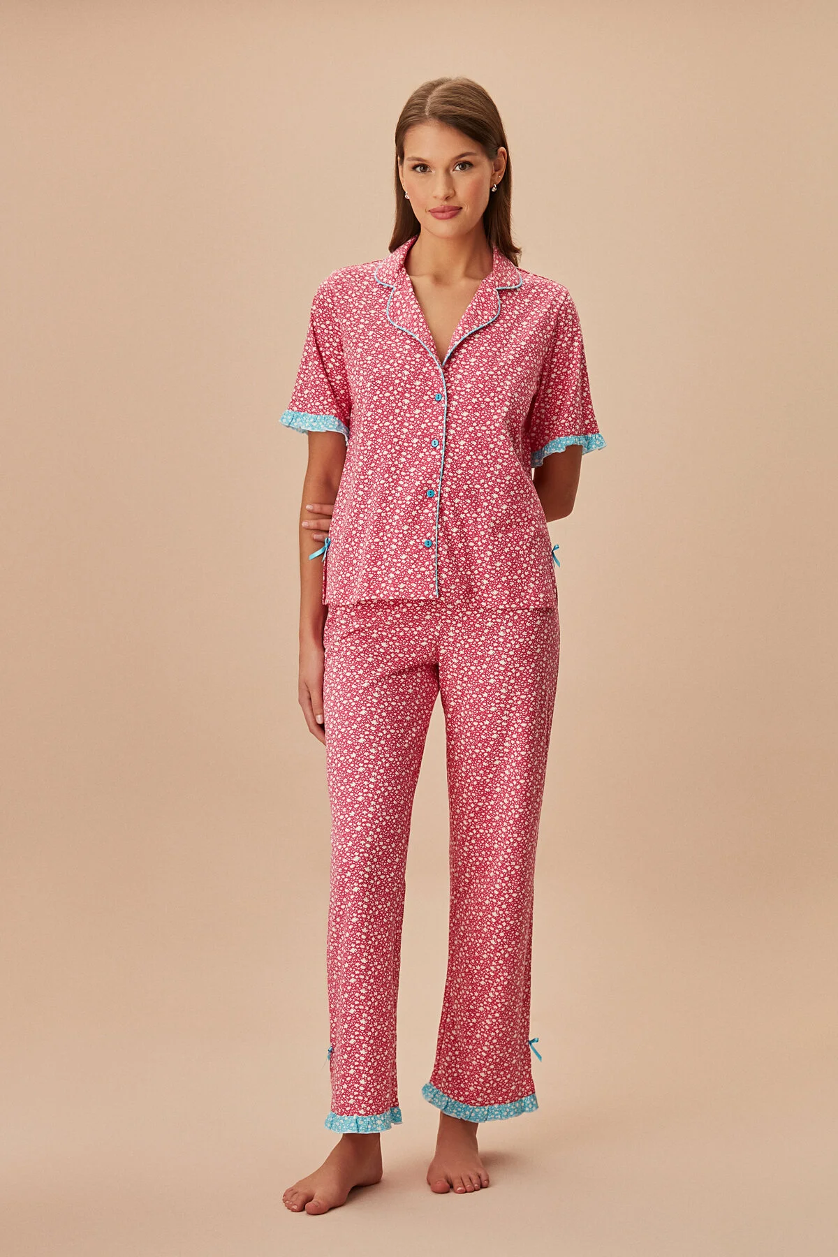 SUWEN  Farbenfrohes, maskulines Pyjama-Set