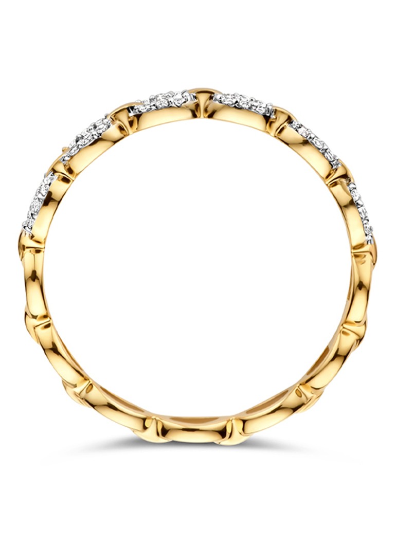 Blush Ring of 14 carat yellow gold with cubic zirconia 1256BZI