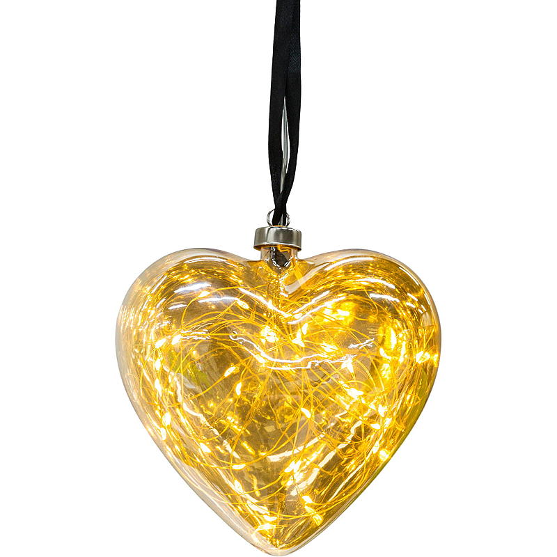 Home Glasshjerte glasshjerte 17,5x19 cm 30 LED
