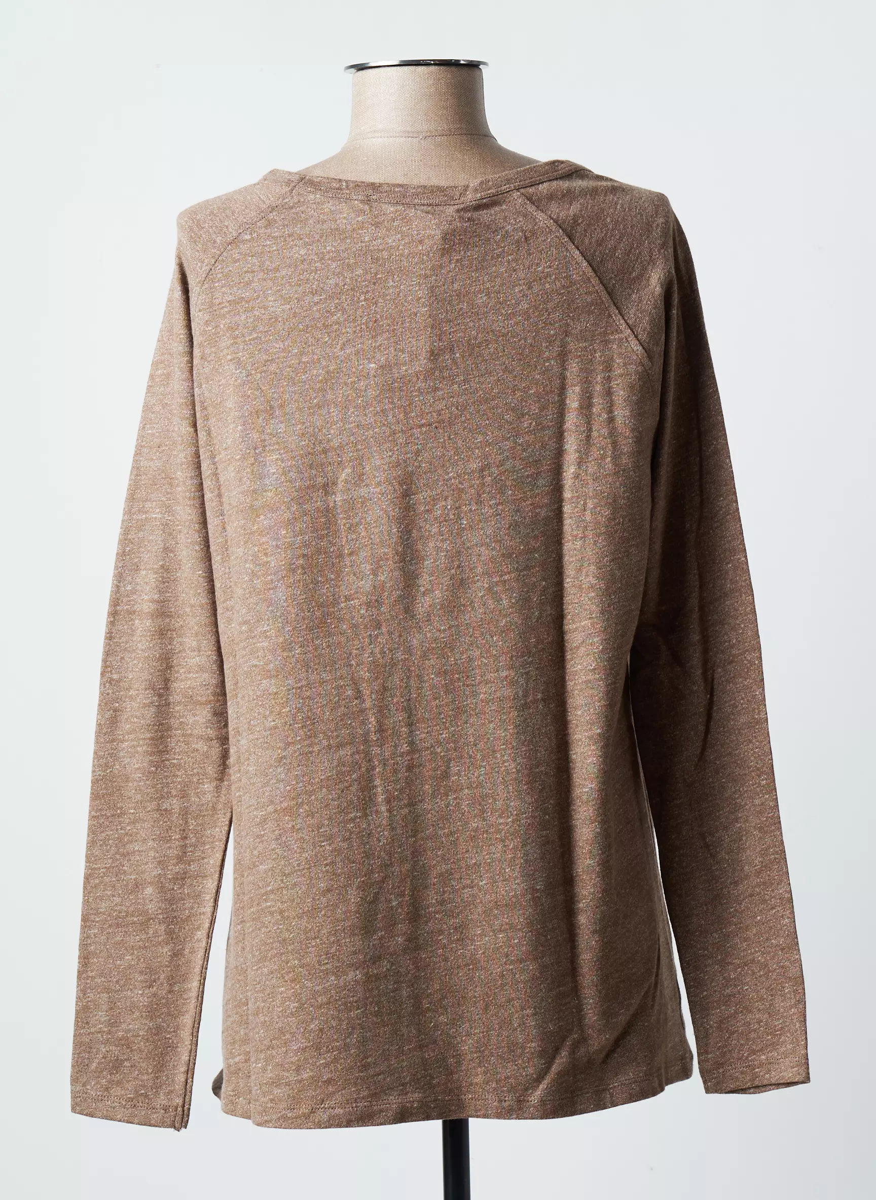 Blanc Boheme Tshirts Femme couleur marron