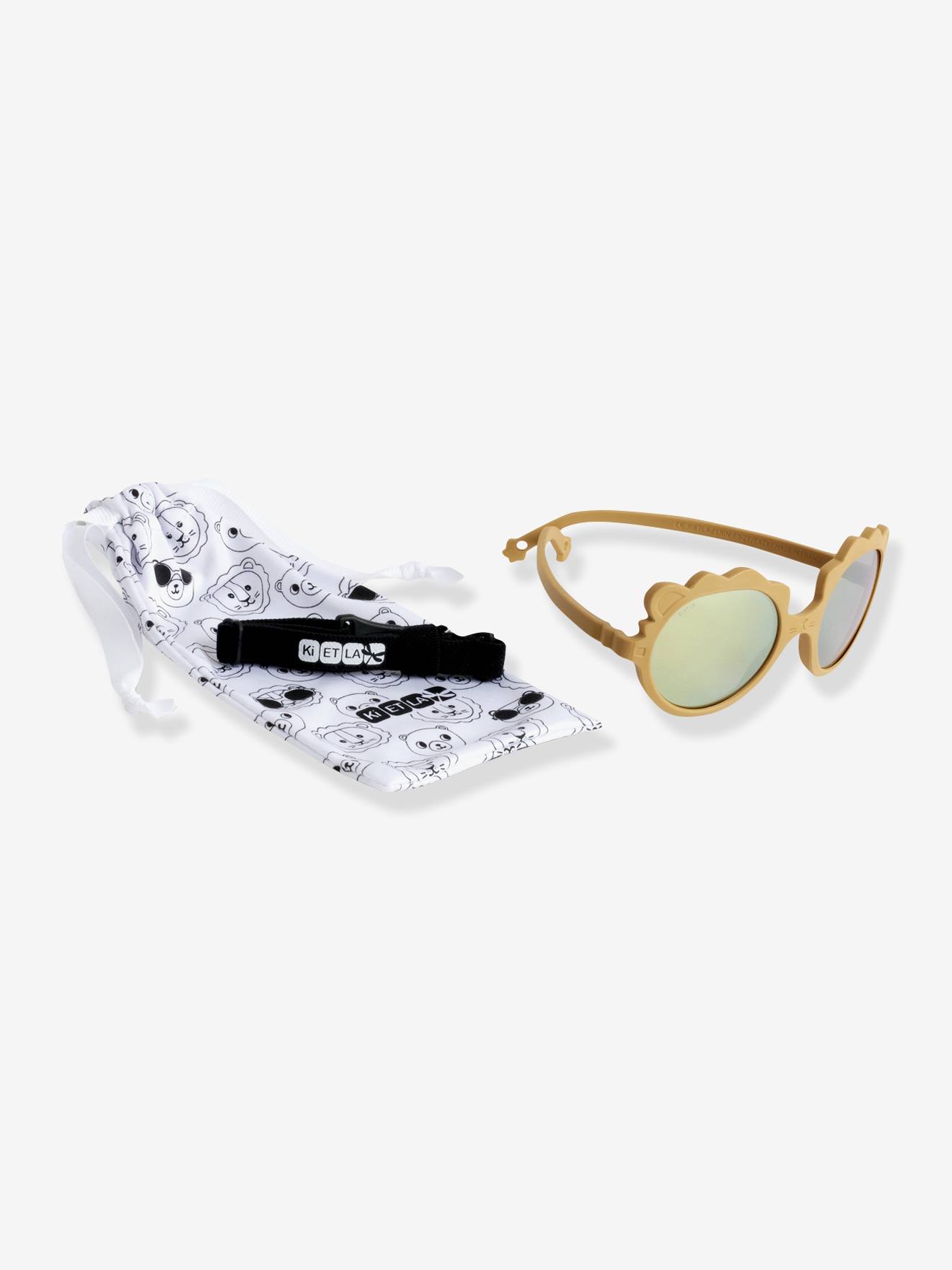 Lunettes de soleil enfant Lion KI ET LA beige