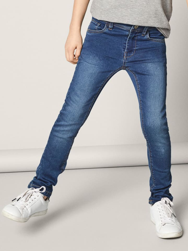 name it Jeans slim fit in medium blue denim günstig kaufen