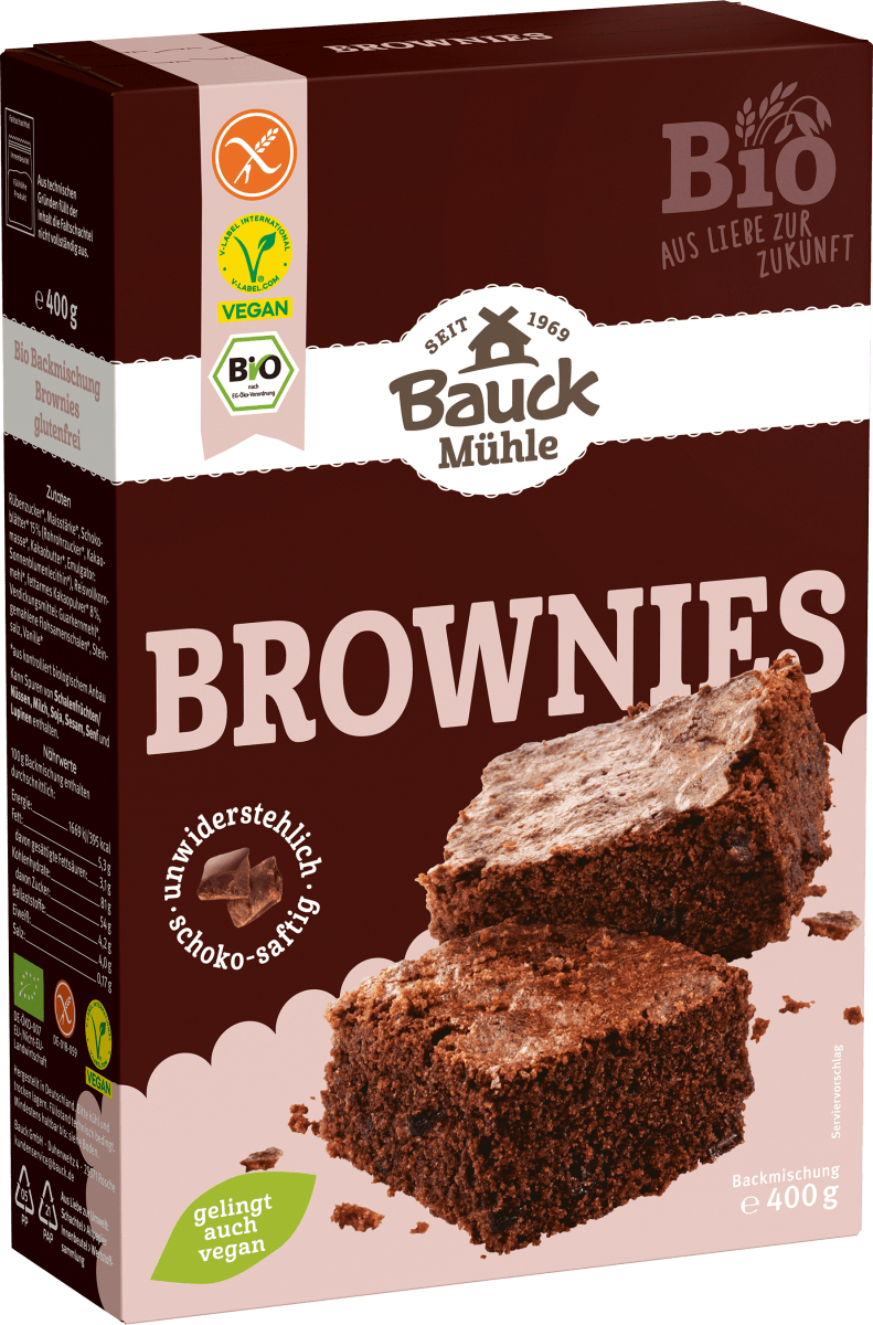 Backmischung Brownies, glutenfrei, 400 g