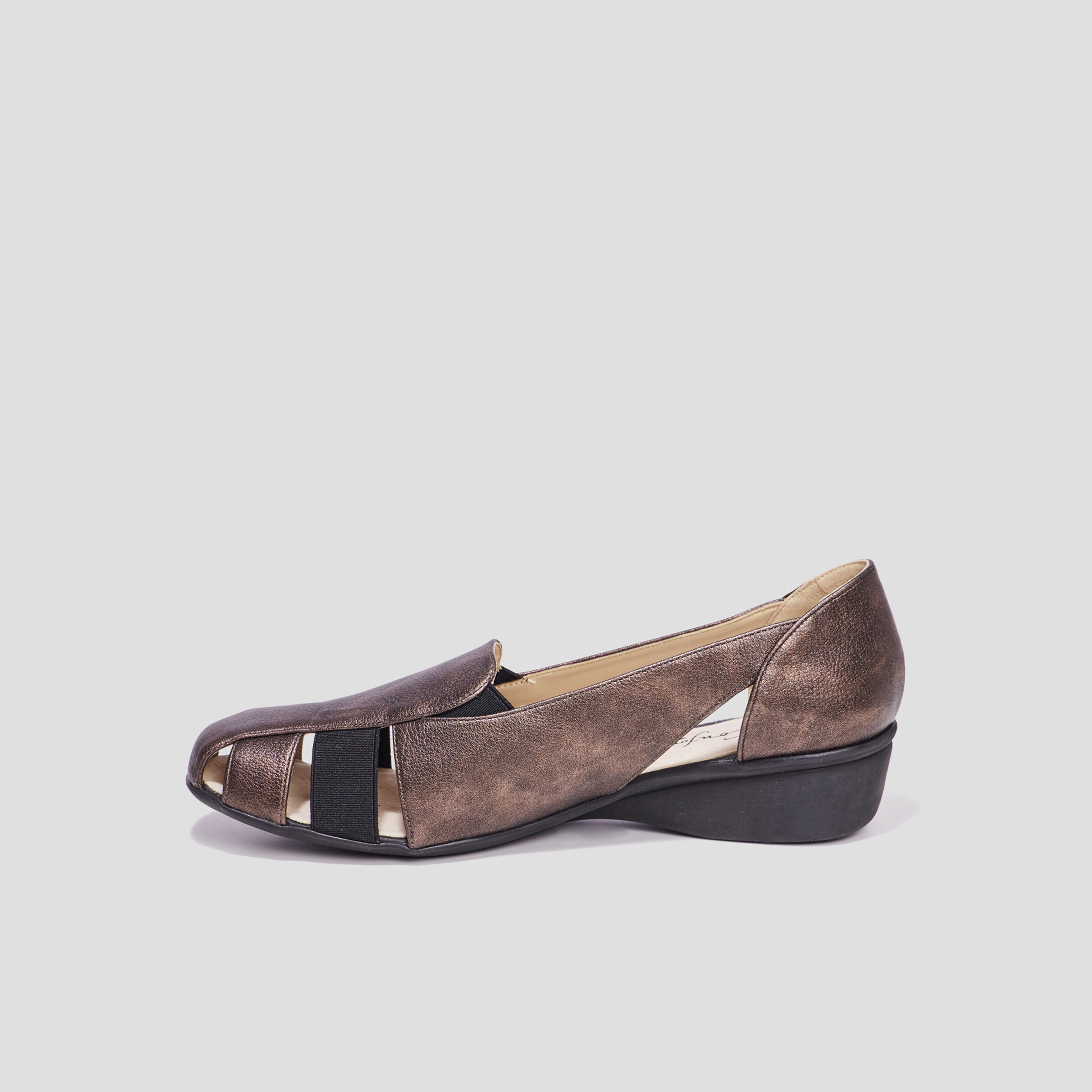 Ballerines pied large Confortissimo couleur cuivre femme | La Halle