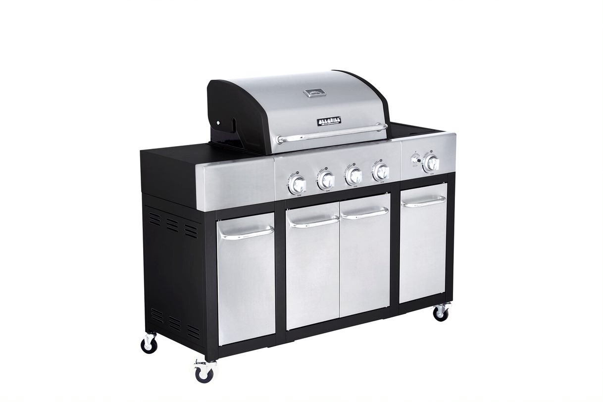 Allgrill MAJOR inkl. abklappbaren Seitentischen - 15,5 kW, 4-flammig