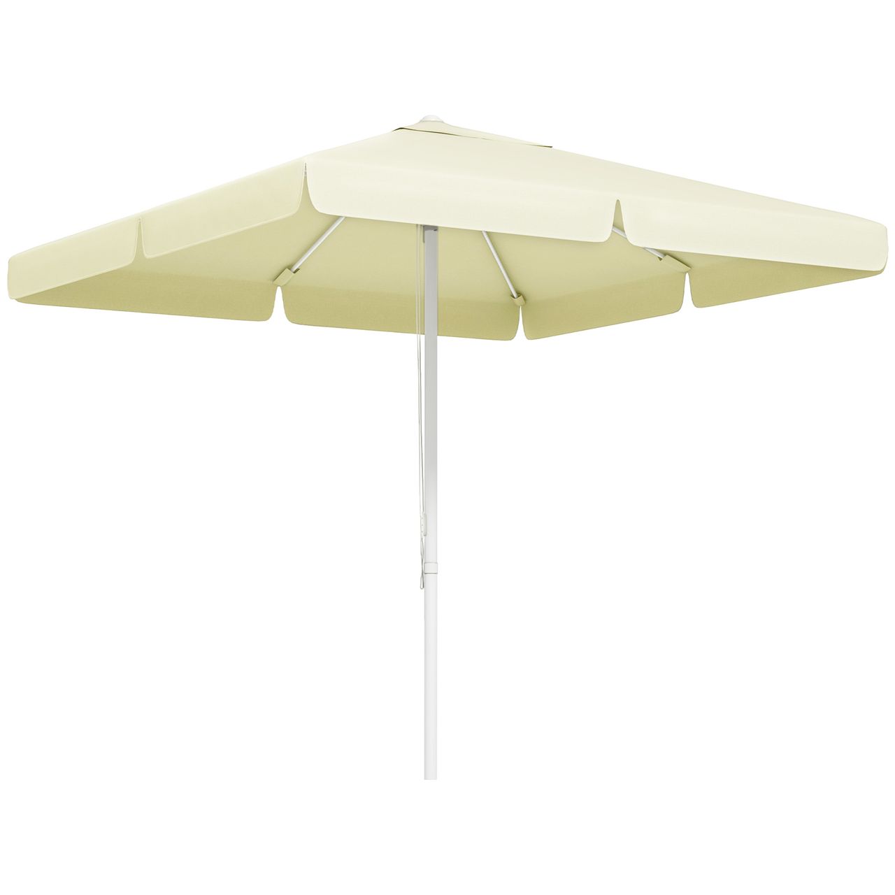 Outsunny 2,5 x 2,5 m Höhenverstellbarer Sonnenschirm mit 8 Streben für Garten