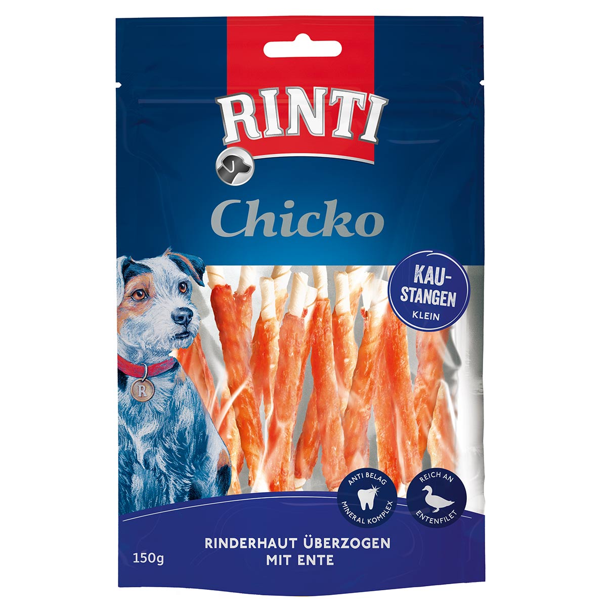 Rinti Chicko Kaustangen mit Ente Small 150g kaufen bei ZooRoyal