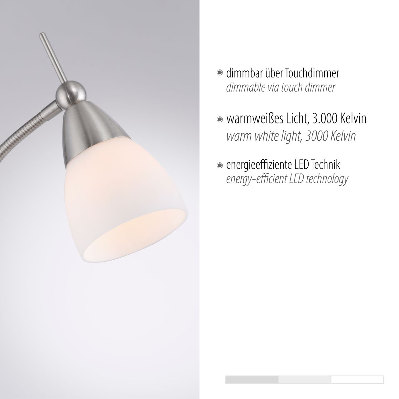 Paul Neuhaus LED Stehleuchte PINO, 1xG9/2,60Watt, 3000 Kelvin, IP20, Stahl